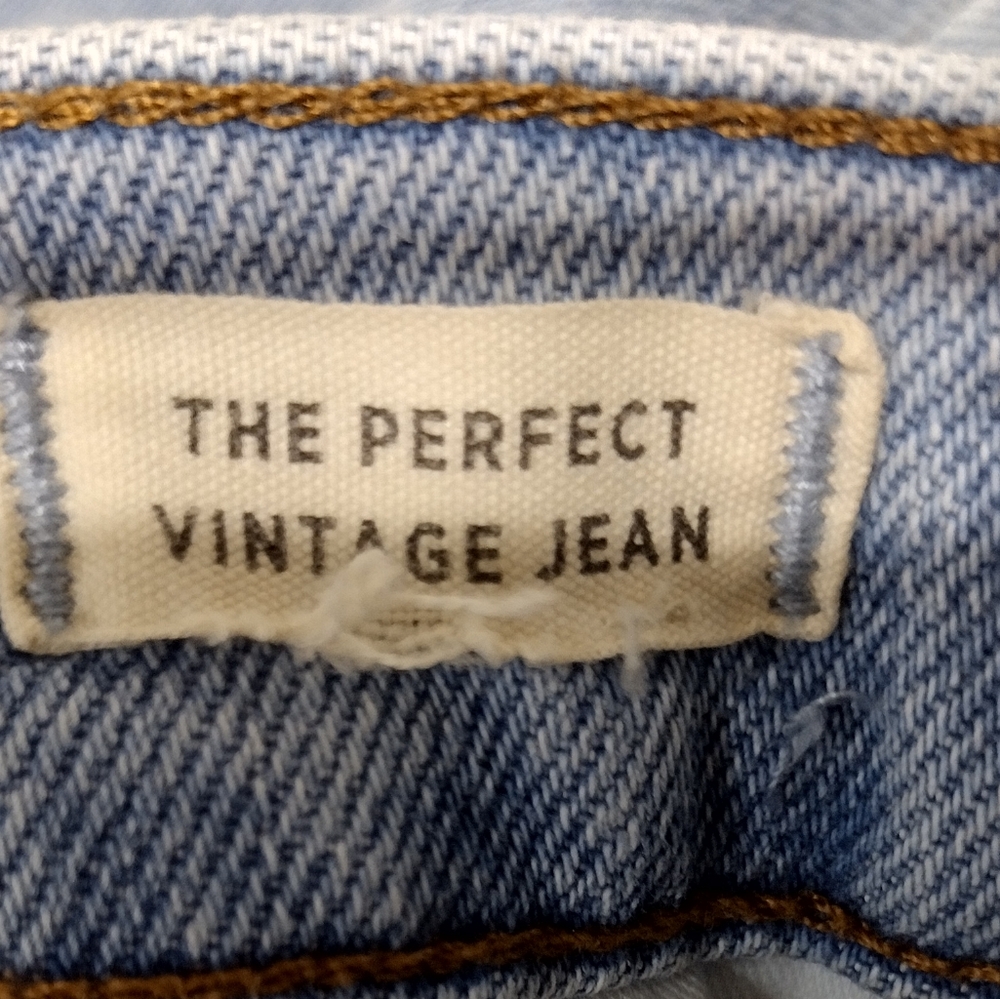 Madewell The Perfect Vintage Distressed Jeans Womens 27 Blue Boho Retro 90s Y2K - Picture 9 of 11